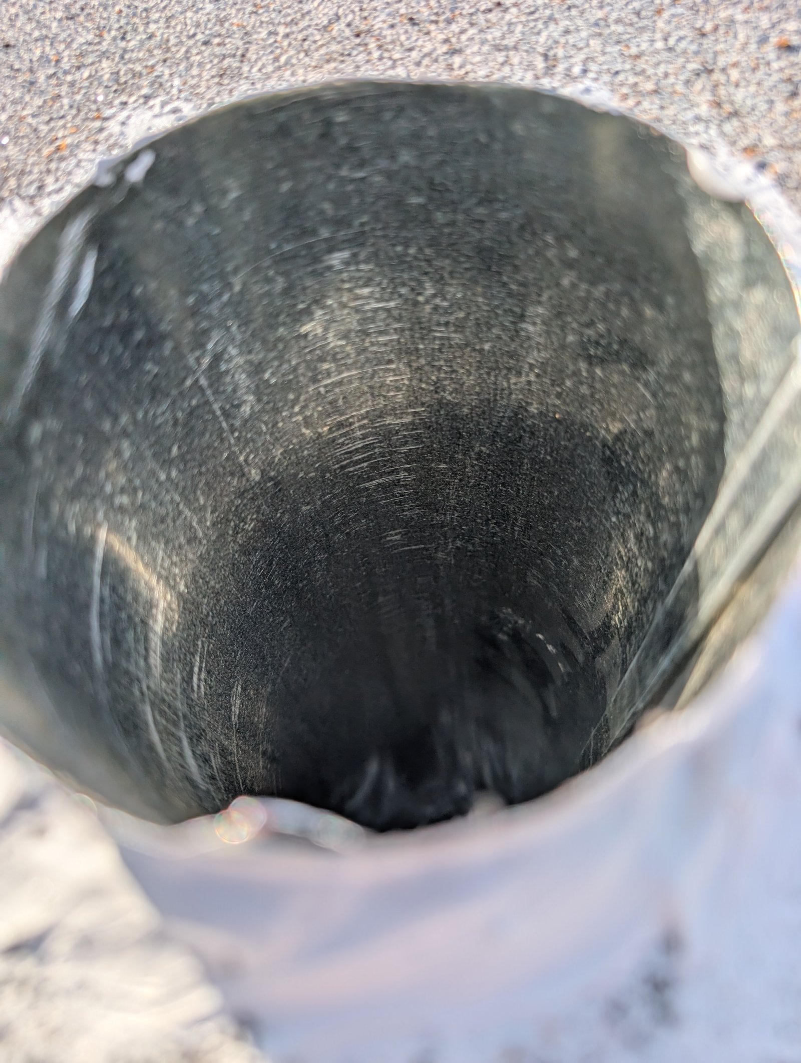 Inside dryer vent line a