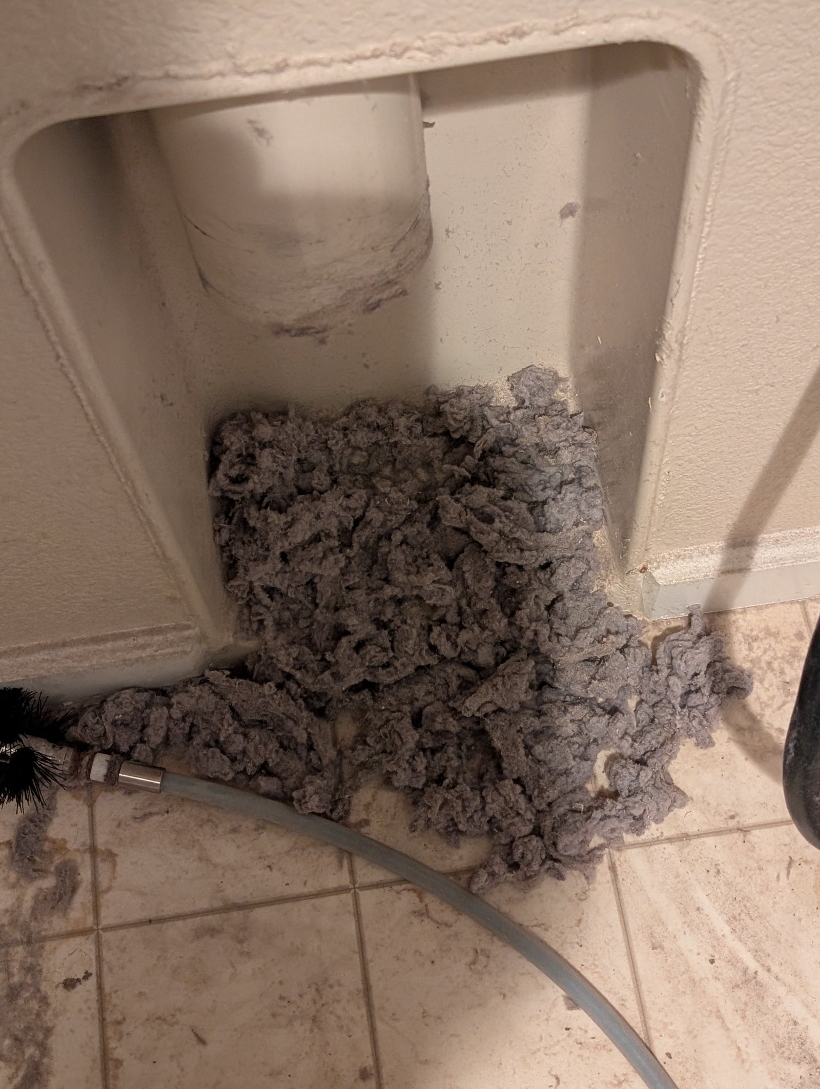 During the cleaning